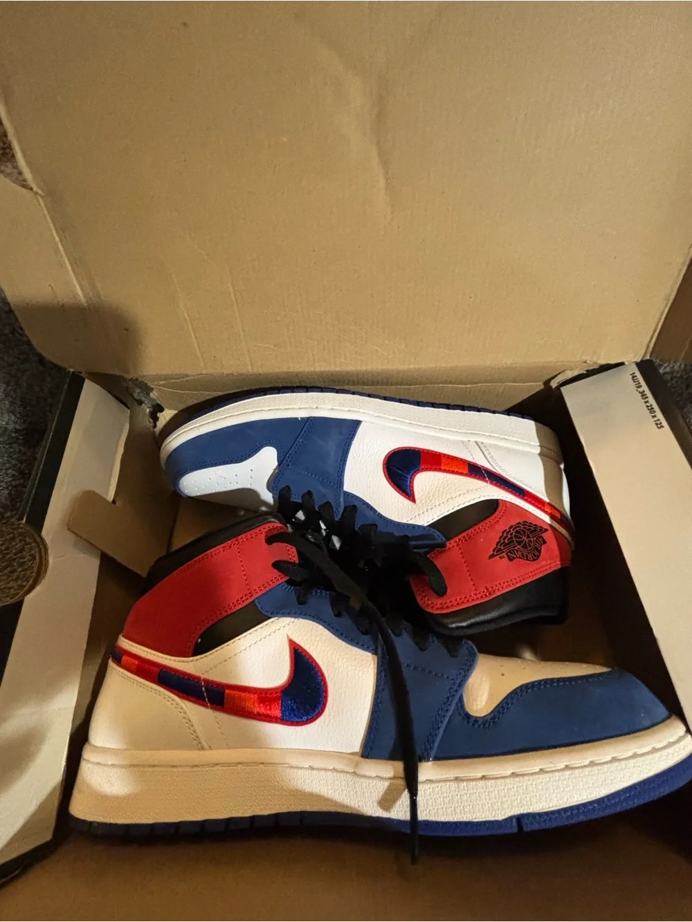 Size 12 - Air Jordan 1 Mid Multicolored Swoosh